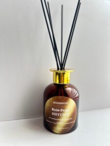 Rose Petal Diffuser SoyandGlow 150 ml bottle