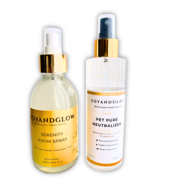SoyandGlow Fresh and Glow Home Duo - Pet Pure Neutralizer and Luxury Room Spray Bundle